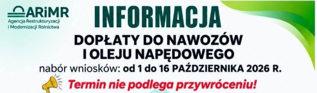 Dopłąta do nawozu i oleju napędowego&nbsp;

